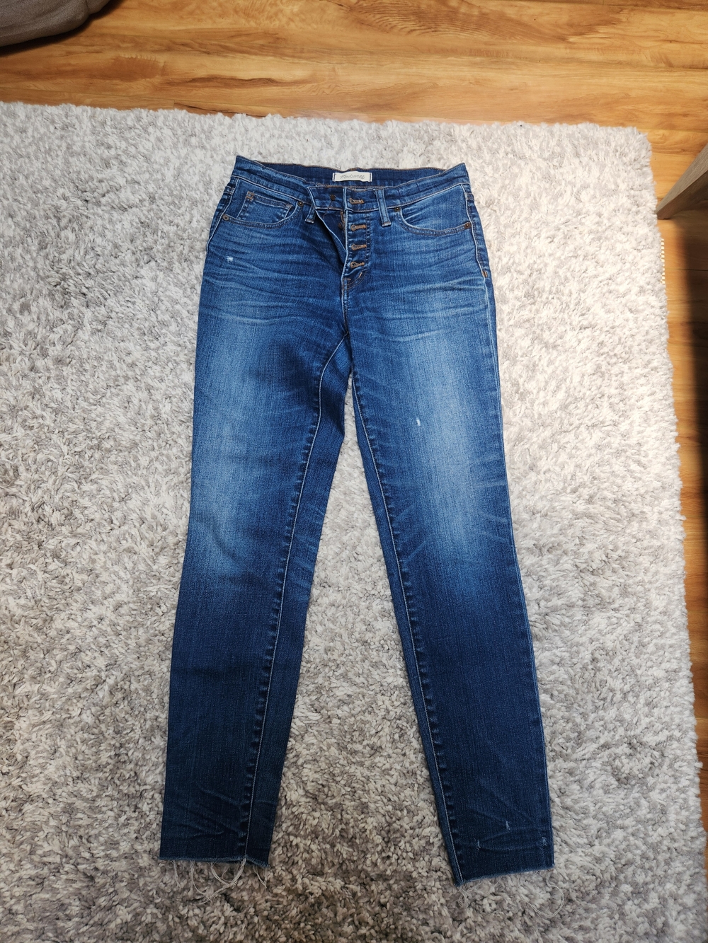 Madewell High-Rise Skinny Skinny Blue Women's Jeans - Button Fly
